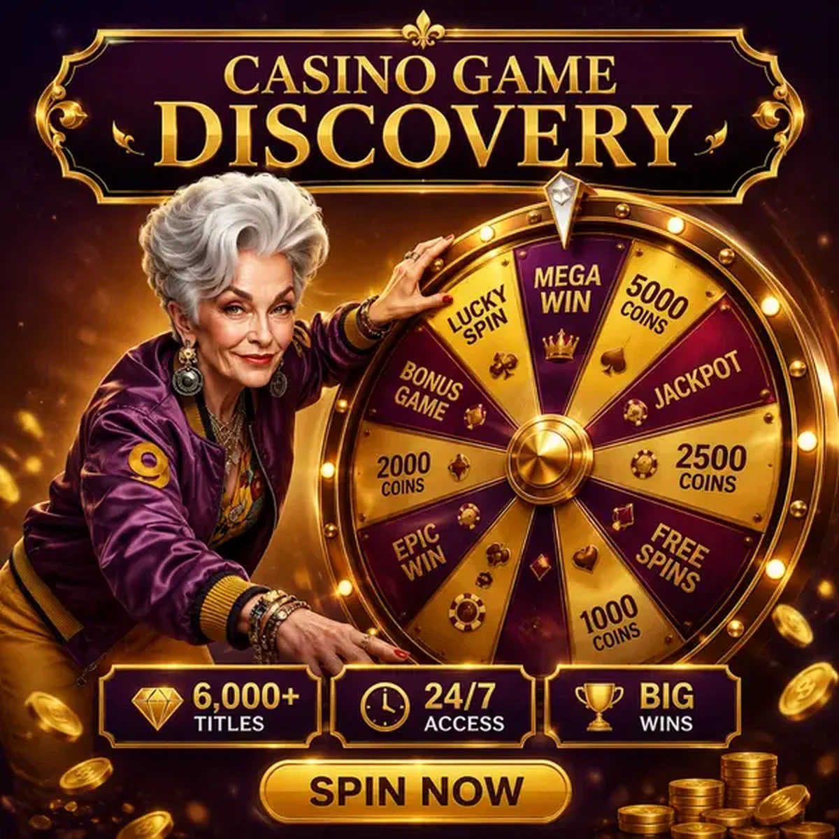 Das Card Shark Glücksrad bei Spin Granny Casino Games Entdeckungszone