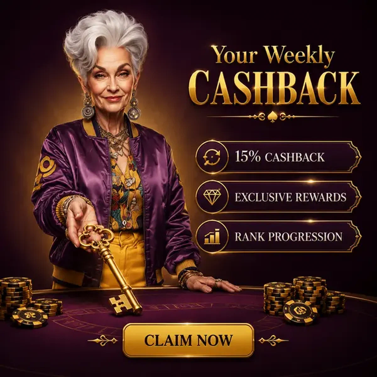 Der Card Shark präsentiert goldenen Schlüssel für wöchentliches Cashback am Claiming Your Weekly Cashback and Rewards Login-Portal